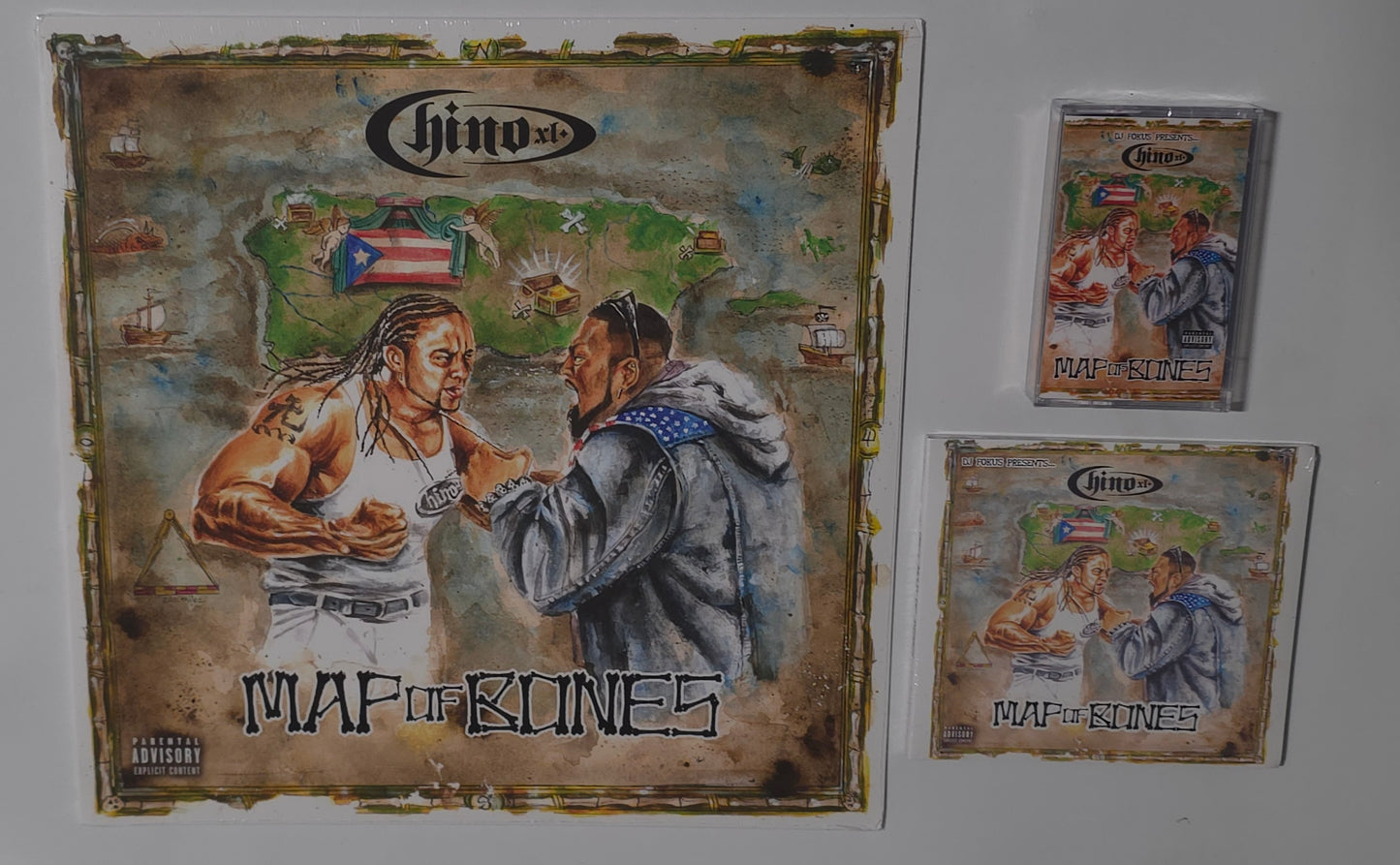 Chino XL - Map Of Bones (2025) (Limited Edition Vinyl LP + CD + Cassette Bundle)