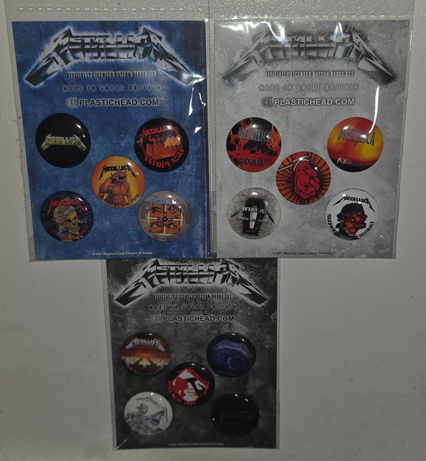 Metallica Set of 15 Officially Licensed Button Badge Set