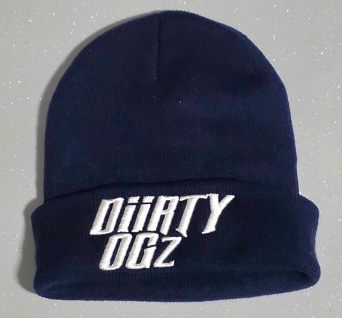 Diirty Ogz Logo Unisex Navy Blue Beanie Hat