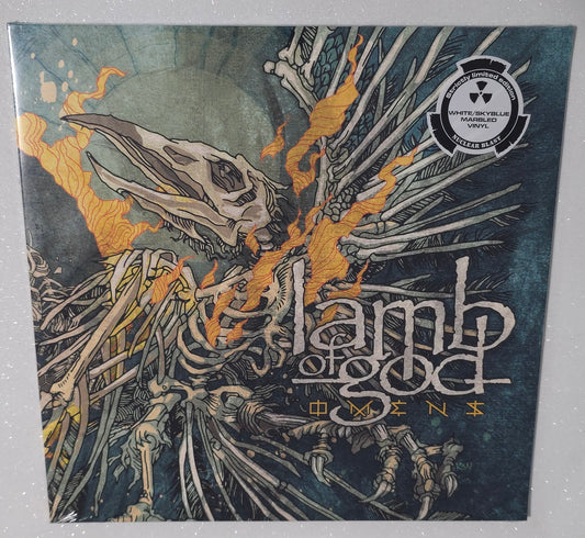 Lamb Of God – Omens (2022) (Limited Edition White & Skyblue Marbled Colour Vinyl LP)