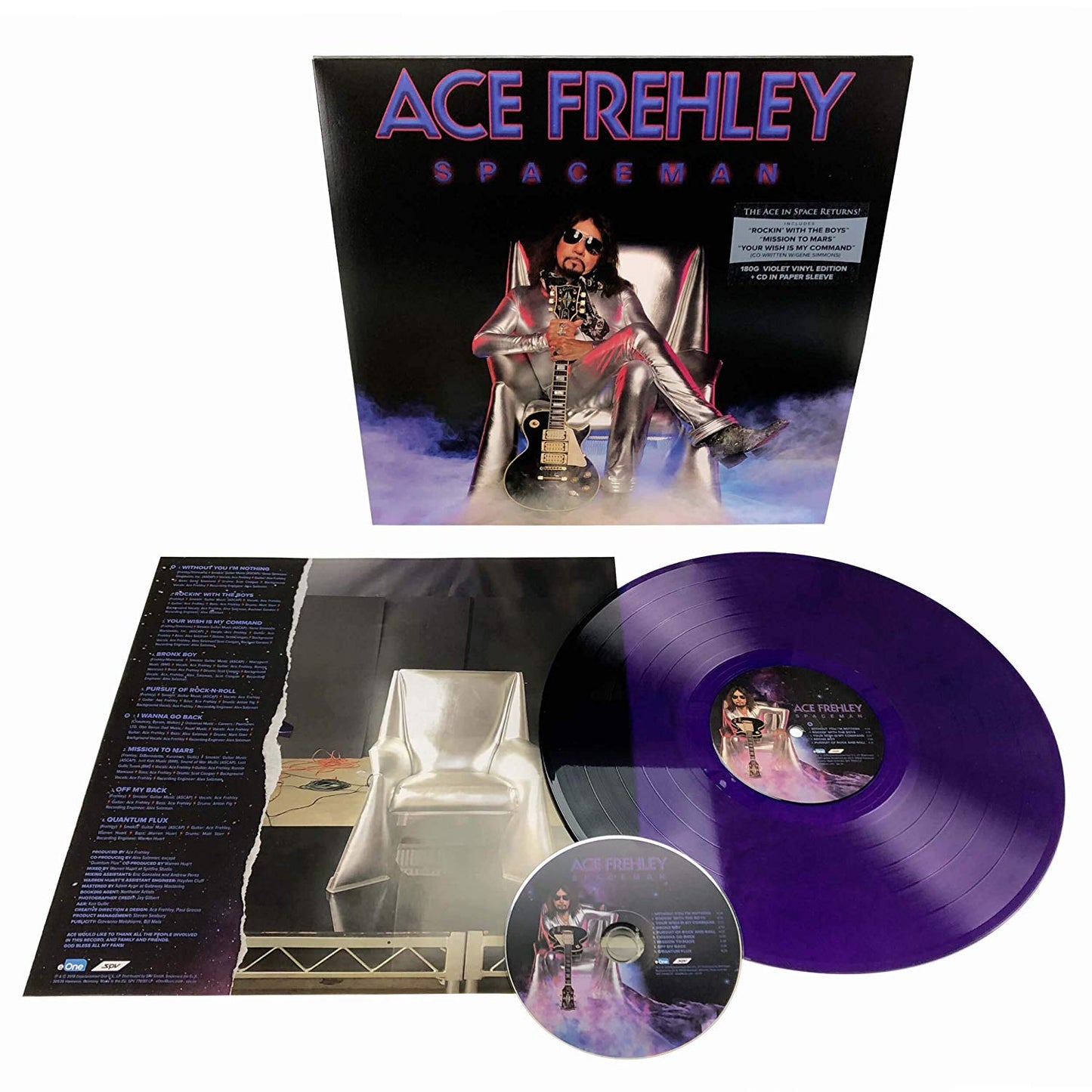 Ace Frehley – Spaceman (2018) (Limited Edition Violet Colour Vinyl LP + CD)