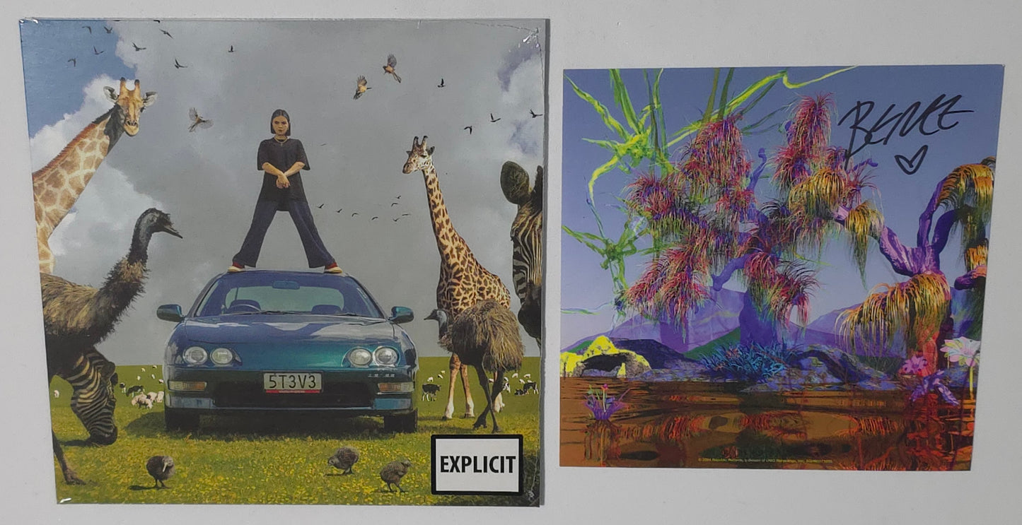 BENEE feat. Gus Dapperton – Supalonely (2024) (Limited Edition Autographed Art Card / Blue Translucent Colour 7" Vinyl Single)