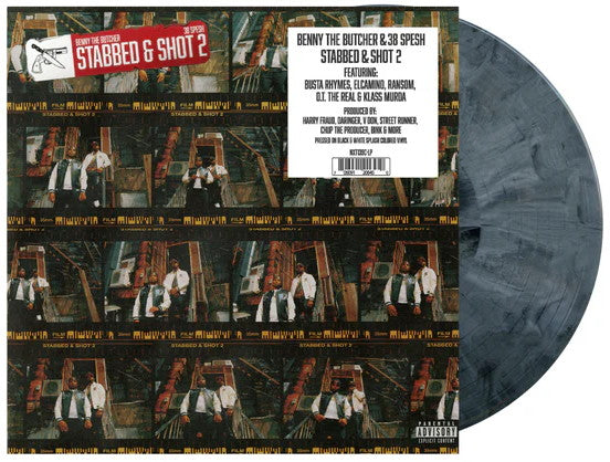 Benny The Butcher - Stabbed & Shot 2 (2024) (Limited Edition Black & White Splash Colour Vinyl LP)
