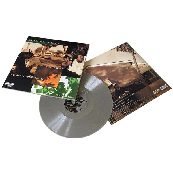 B.G. Knocc Out & Dresta – Real Brothas (2025 Reissue) (Limited Edition Silvergray Transparent Colour Vinyl LP)