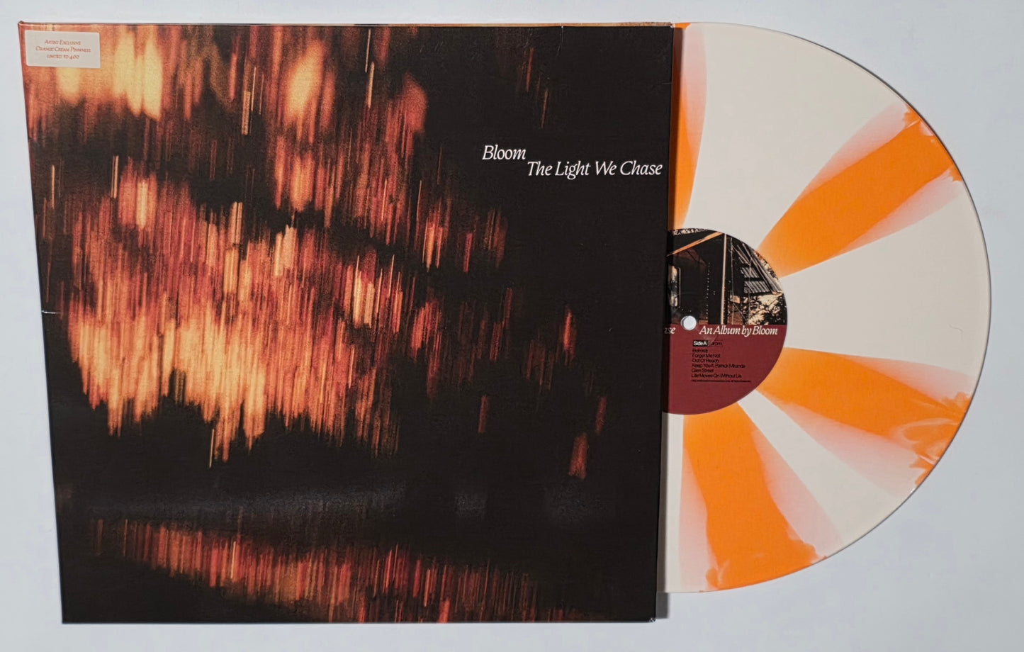 Bloom – The Light We Chase (2025) (Limited Edition Orange & Cream Pinwheel Colour Vinyl LP)