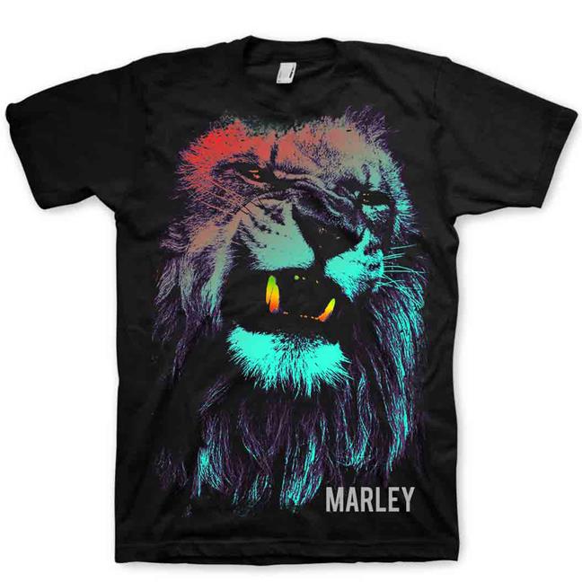 Bob Marley "Coloured Lion" Officially Licensed Zion Rootswear Adult Unisex T-Shirt