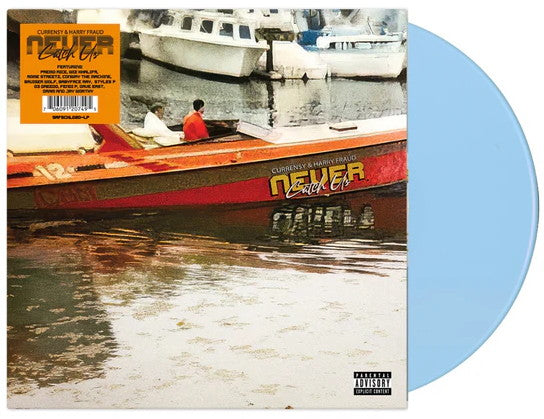 Curren$y & Harry Fraud - Never Catch Us (2025) (Limited Edition Sky Blue Colour Vinkl LP)