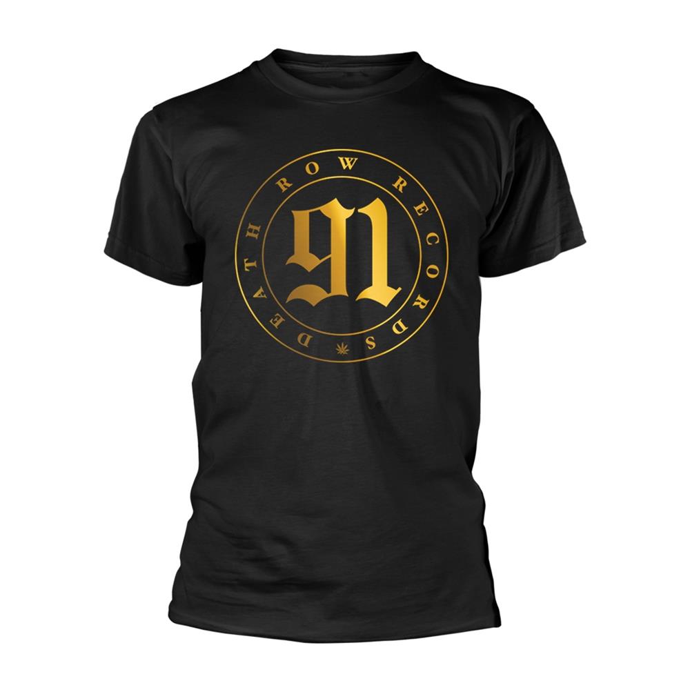 Death Row Records '91 Logo Gold Foil Officially Licensed Limited Edition Adult Unisex T-Shirt