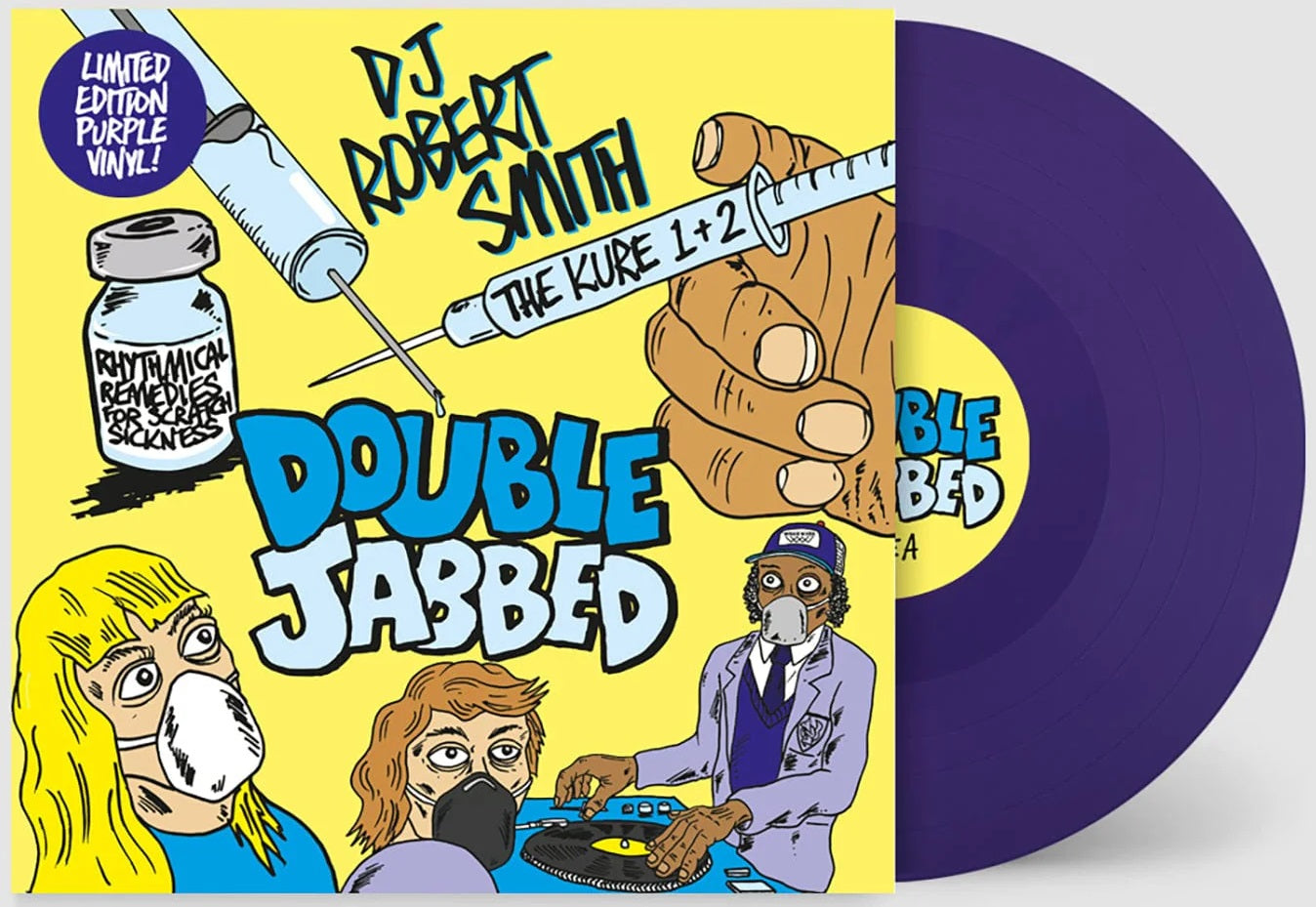 DJ Robert Smith - Double Jabbed: The Kure 1 & 2 (2023) (Limited Edition Purple Vinyl LP)