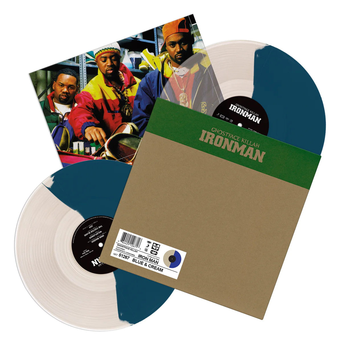 Ghostface Killah - Ironman: 25th Anniversary (2022) (Limited Edition Blye & Cream Split Colour Vinyl LP)