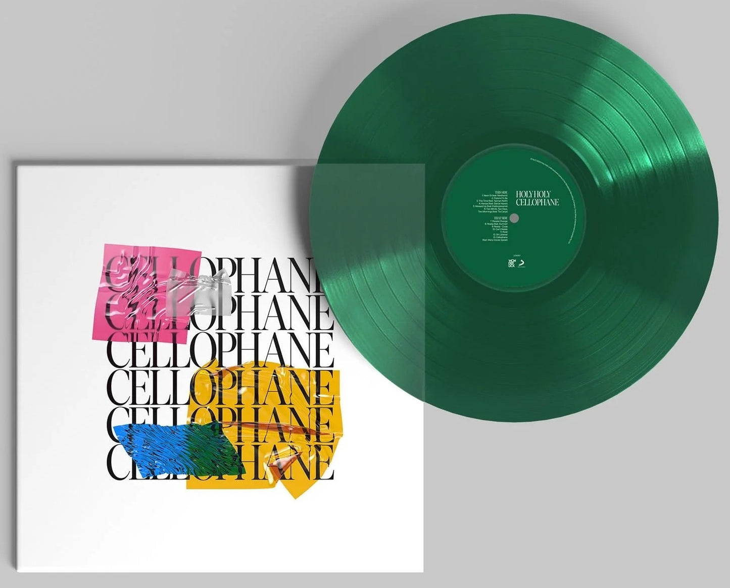 Holy Holy – Cellophane *Autographed* (2023) (Limited Edition Transparent Emerald Green Colour Vinyl LP with Autographed 12" Art Card)