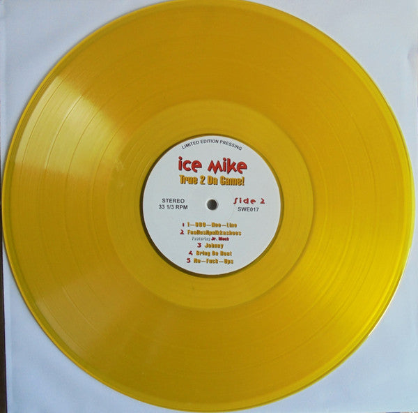 Ice Mike – True 2 Da Game! (2022 Reissue) (Limited Edition Yellow Colour Vinyl LP)
