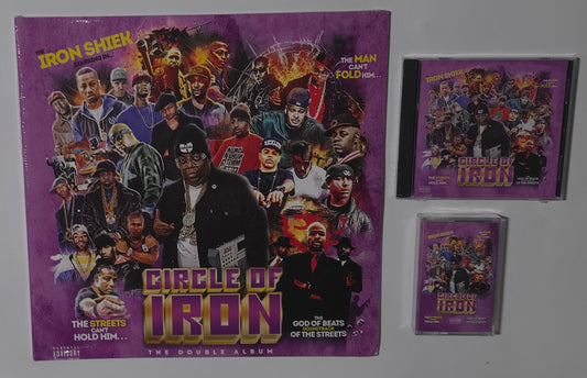 Iron Shiek - Circle of Iron (2025) (Limited Edition Blue with Gold Splatter Colour Vinyl LP + CD + Cassette Bundle)