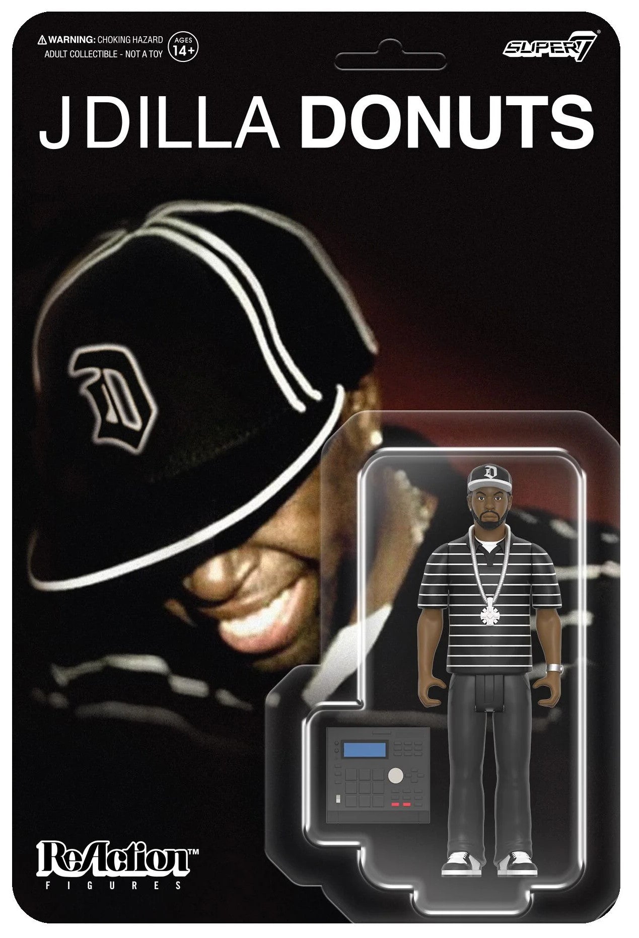 J Dilla Donuts (Smile Album Cover) Super7 ReAction 3.75” Action Figure