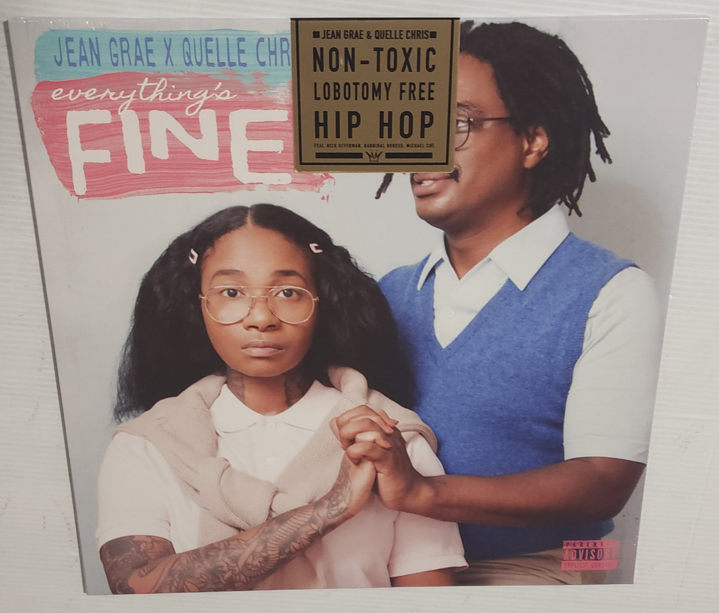 Jean Grae x Quelle Chris – Everything's Fine (2025) (Limited Edition Blue & Pink Colour Vinyl LP)