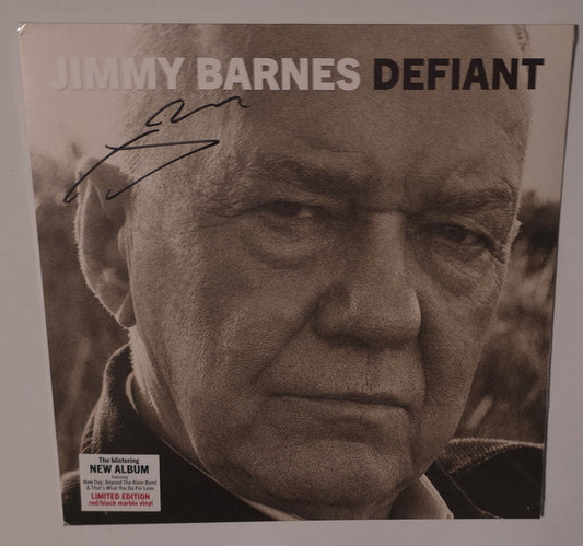 Jimmy Barnes - Defiant *Autographed* (2025) (Limited Edition Red & Black Marble Colour Vinyl LP)