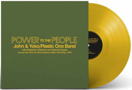 John Lennon & Yoko Ono, The Plastic Ono Band, Elephant's Memory - Power To The People - Live at the One-To-One Concert, New York City, 1972 (2025 RSD) (Limited Edition Gold Colour Vinyl LP)