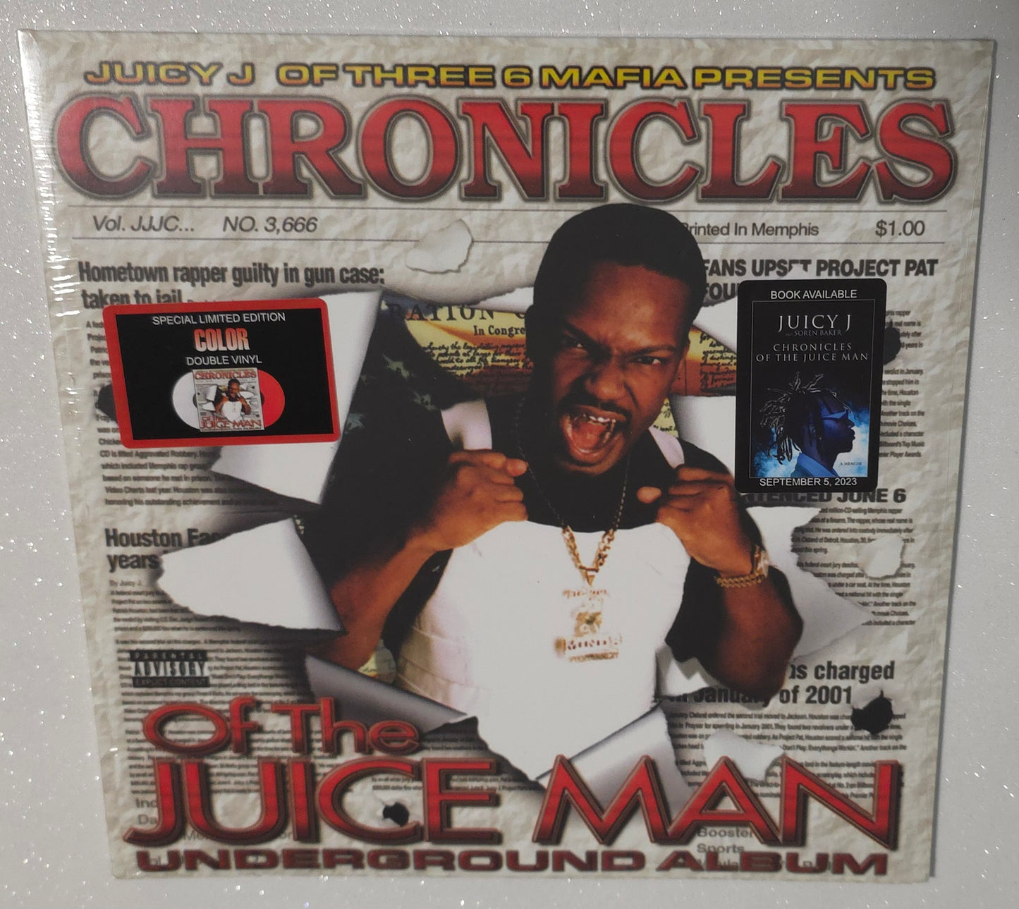 Juicy J – Chronicles Of The Juice Man (Underground Album) (2023) (Limited Edition Red & White Colour Vinyl LP)