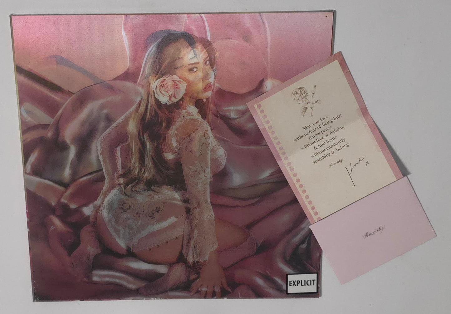 Kali Uchis - Sincerely, (2025) (Limited Edition Exclusive Lenticular Cover with Signed Art Cart / Silverstone Colour Vinyl LP)
