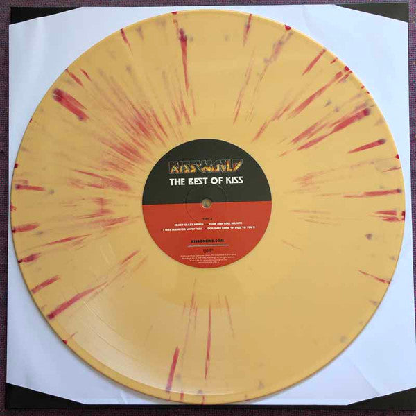 Kiss – Kissworld (The Best Of Kiss) (20019) (Limited Edition Yellow & Orange Marbled Colour Vinyl LP)
