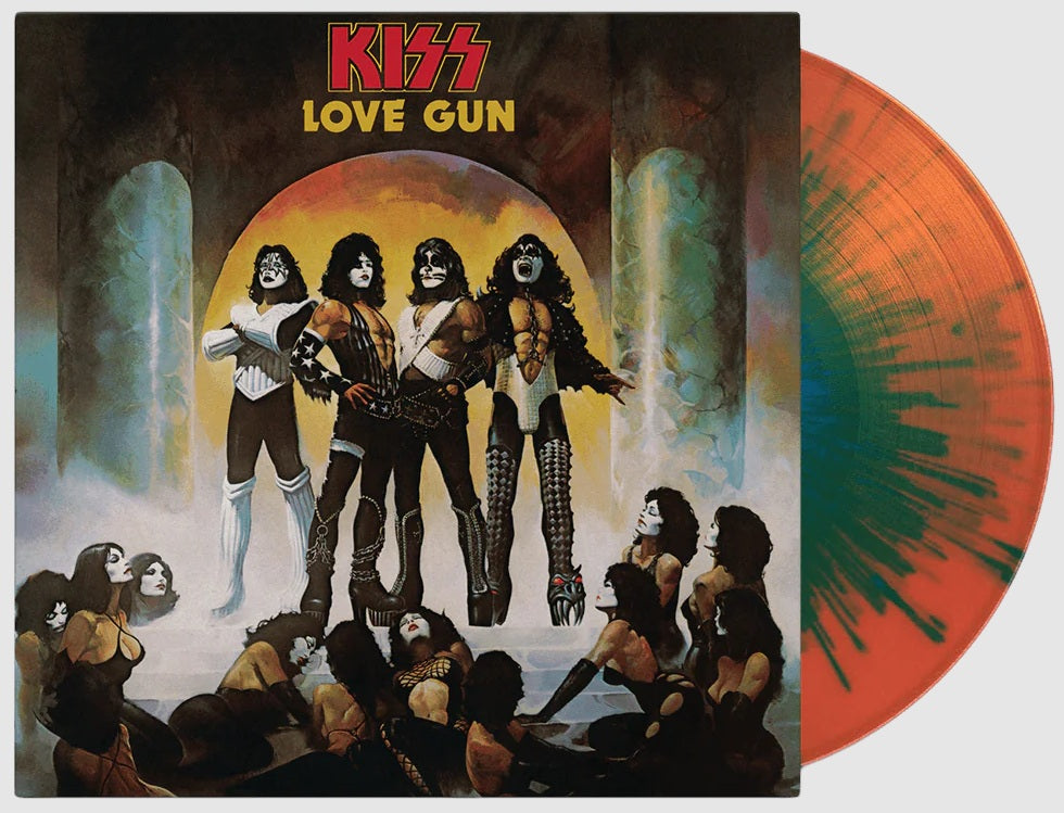 Kiss - Love Gun (2020 Reissue) (Limited Edition Tangerine & Aqua Splatter Colour Vinyl LP)