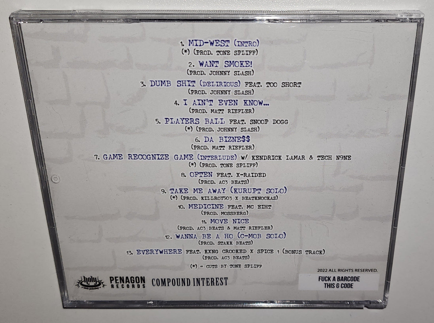 Kurupt & C-Mob (Gotti Mob) - Don't Be Stupid (Autographed CD)