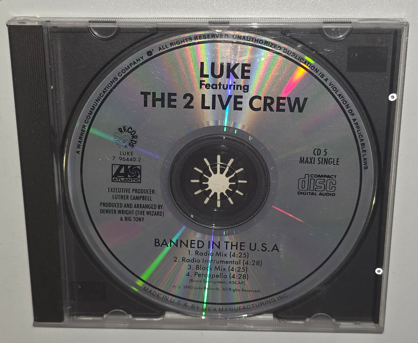 Luke Featuring The 2 Live Crew – Banned In The U.S.A. (1990) (Promo CD)