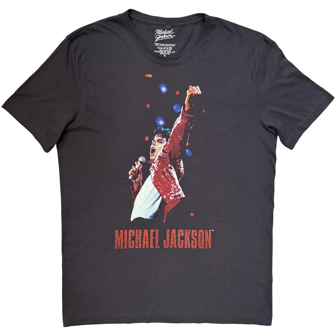 Michael Jackson "Beat It Live" Officially Licensed Unisex Charcoal Grey T-Shirt