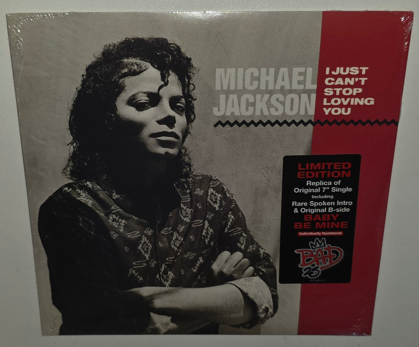 Michael Jackson – I Just Can't Stop Loving You (2012 Reissue) (Limited Edition 7" Vinyl Single)