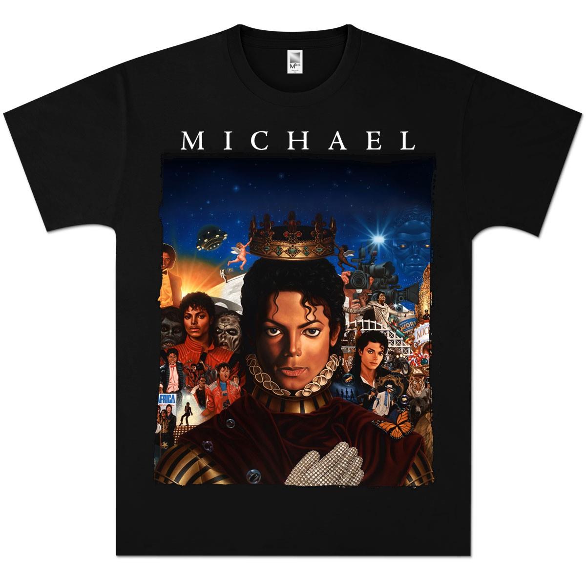 Michael Jackson "Michael Album Cover" Unisex Black T-Shirt
