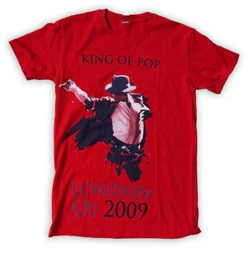 Michael Jackson This Is It London O2 Arena Officially Licensed Adult Unisex T-Shirt (Red)