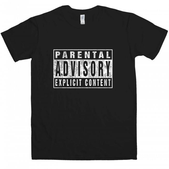 "Parental Advisory Explicit Lyrics" Adult Unisex Black T-Shirt