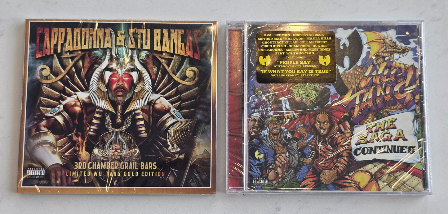 Cappadonna & Stu Bangas – 3rd Chamber Grail Bars (Limited Wu-Tang Gold Edition) (2022) (CD) + Bonus Wu-Tang Saga Continues CD