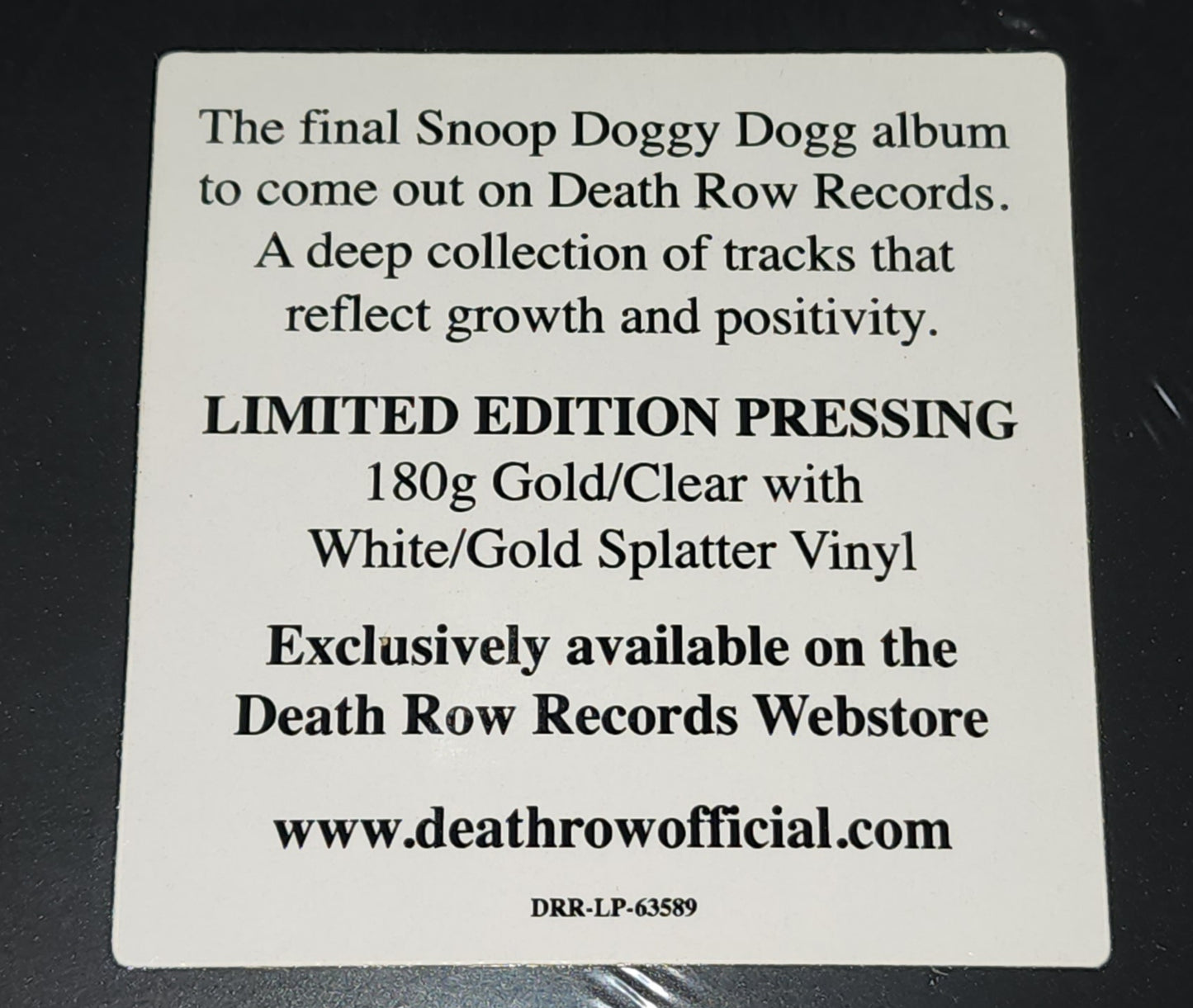 Snoop Doggy Dogg - Tha Doggfather (2021 Reissue) (Limited Edition Gold & White Splatter Colour Vinyl LP)