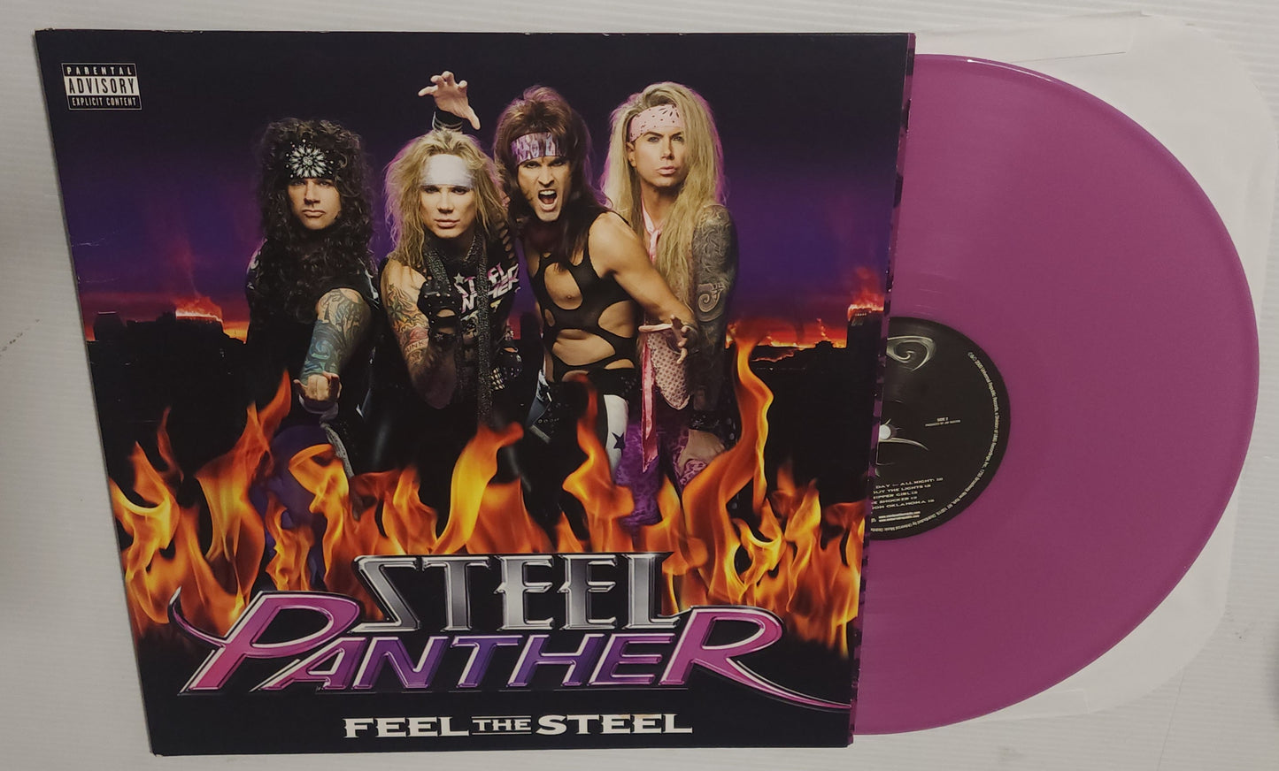 Steel Panther – Feel The Steel (2009) (Limited Edition Purple Colour Vinyl LP)