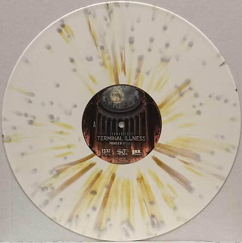 Termanology x Myster DL - Terminal Illness (2025) (Limited Edition White with Gold Splatter Colour Vinyl LP)