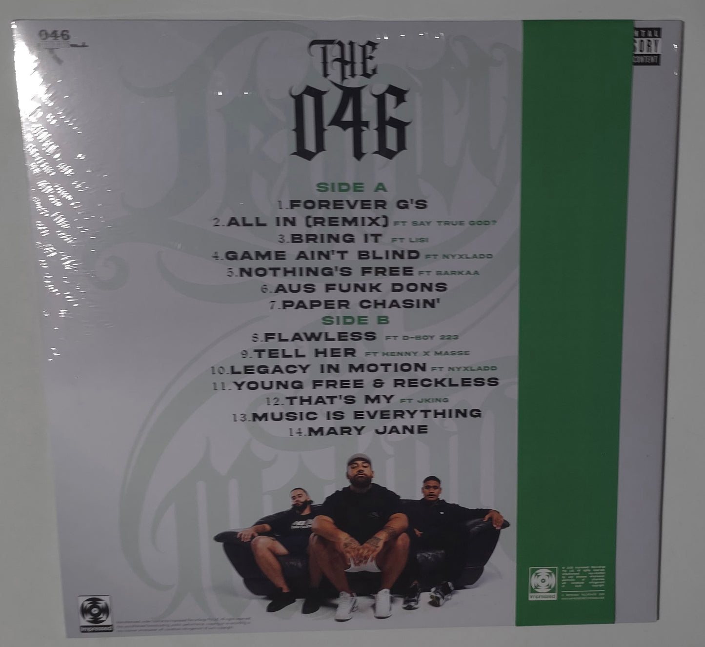 The 046 - Legacy In Motion *Autographed* (2025) (Urban World Exclusive Limited Edition Clear with Green & Black Marble Colour Vinyl LP)