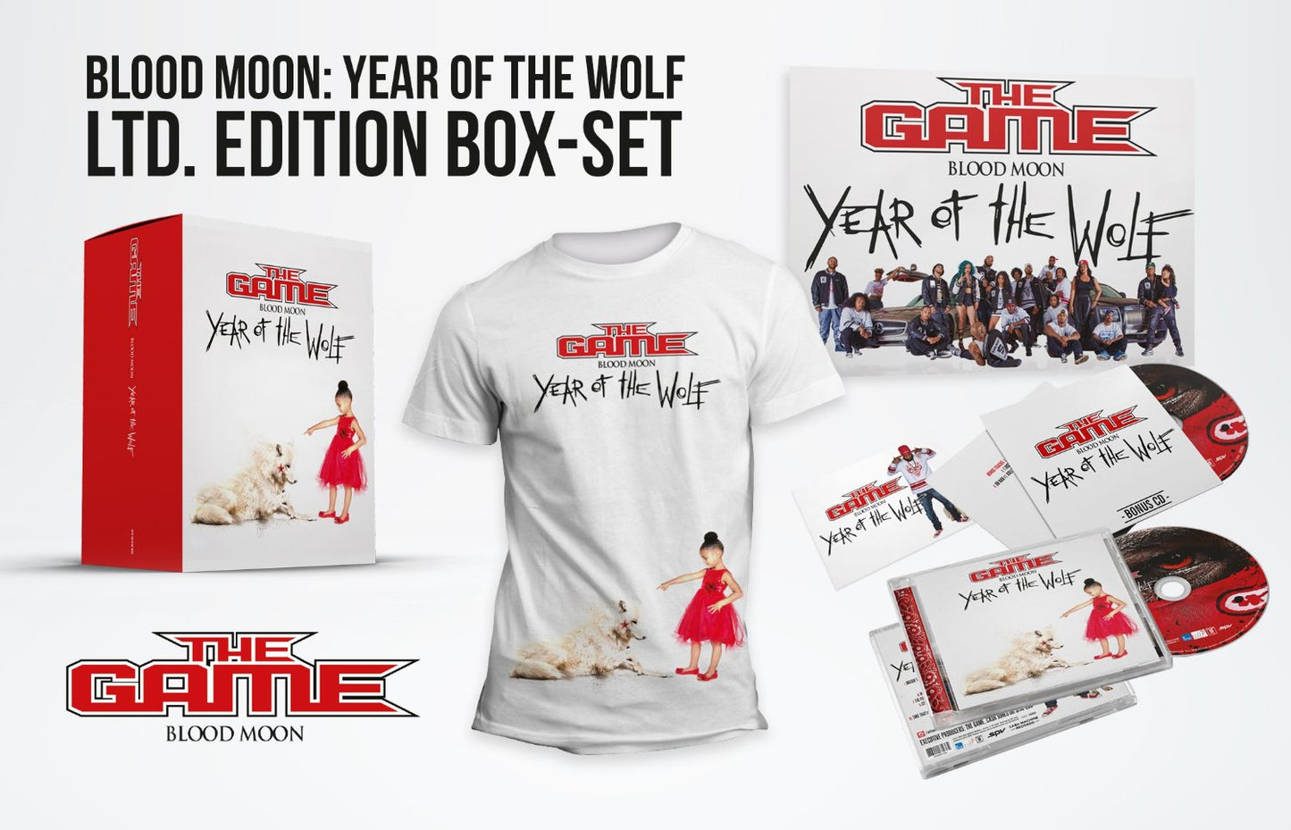 The Game – Blood Moon (Year Of The Wolf) (2014) (Limited Edition 2CD + T-Shirt + Poster + Sticker Boxset)
