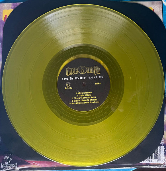 Three 6 Mafia – Live By Yo Rep (B.O.N.E. Dis) (2022) (Limited Edition Lemonade Yellow Colour Vinyl LP)