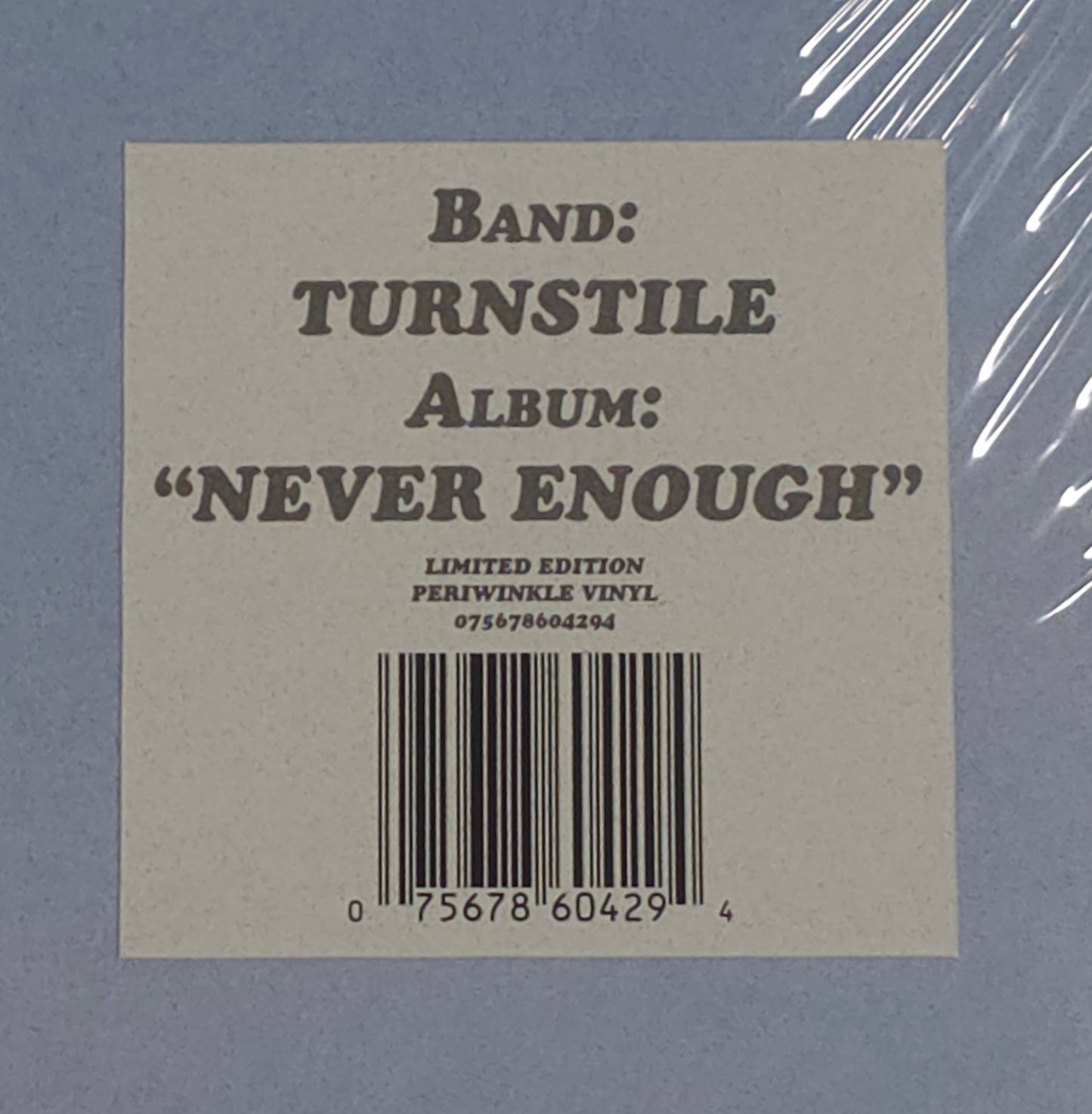 Turnstile – Never Enough (2025) (Indie Store Exclusive Limited Edition Periwinkle Translucent Colour Vinyl LP)
