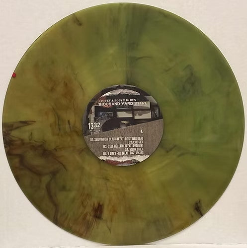 UFO FEV & Body Bag Ben – Thousand Yard Stare (2025) (Limited Edition Army Green with Black & Brown Swirl Colour Vinyl LP)