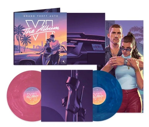 Various Artists - Grand Theft Auto VI: The Album (2026) (Limited Edition Pink/White + Blue/White Marble Colour Vinyl LP)