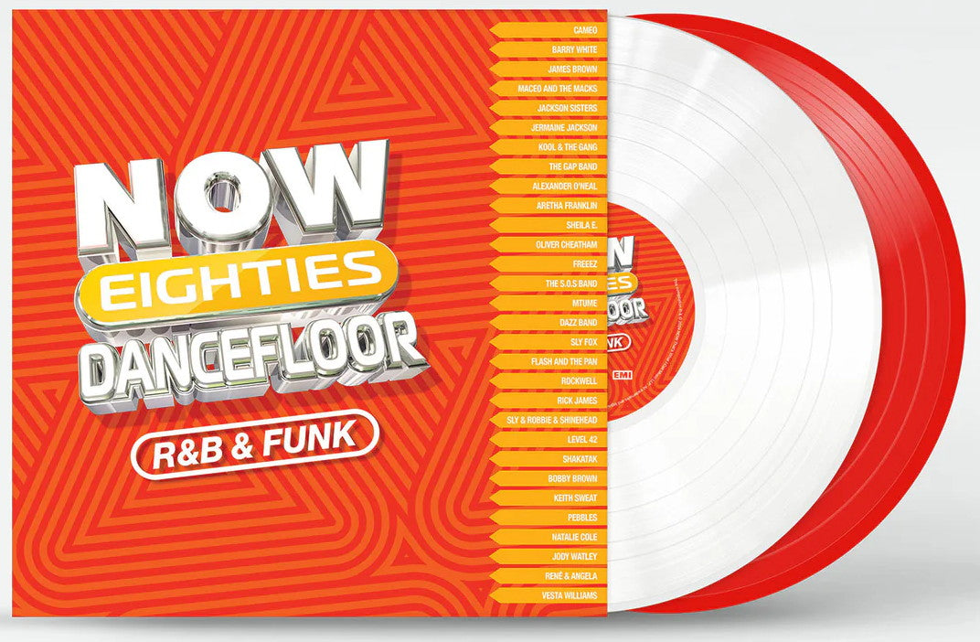 Various Artists – Now Eighties Dancefloor R&B & Funk (2024) (Limited Edition Red & White Colour Vinyl LP)