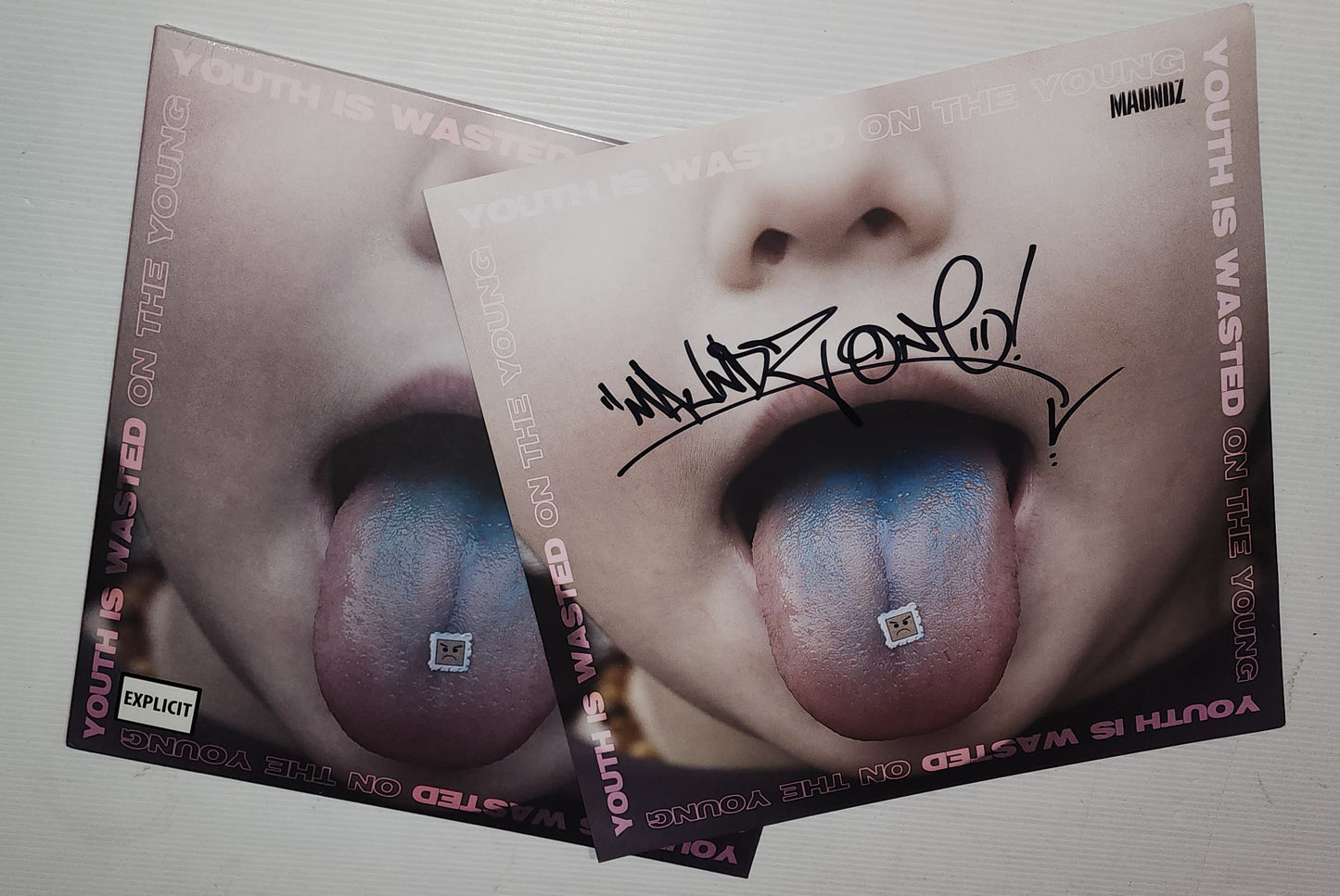 Maundz - Youth Is Wasted On The Young (2024) (Autographed Limited Edition Pink Splatter Colour Vinyl LP)