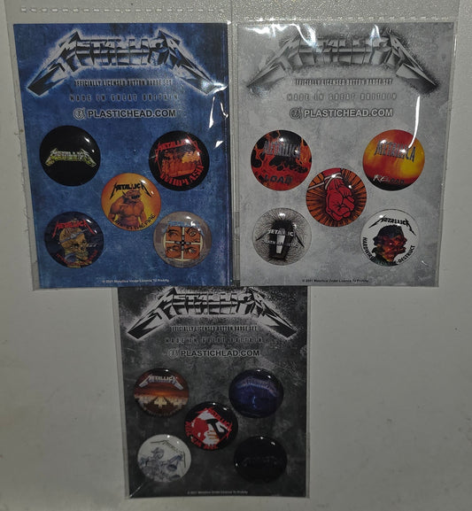 Metallica Set of 15 Officially Licensed Button Badge Set