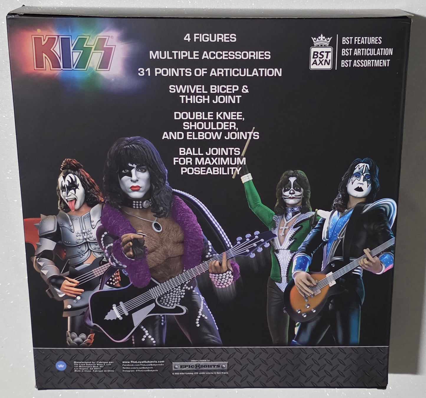 Kiss – The Band Vegas Outfits 4-Pack BST AXN 5″ Action Figure Set [SDCC Exclusive]