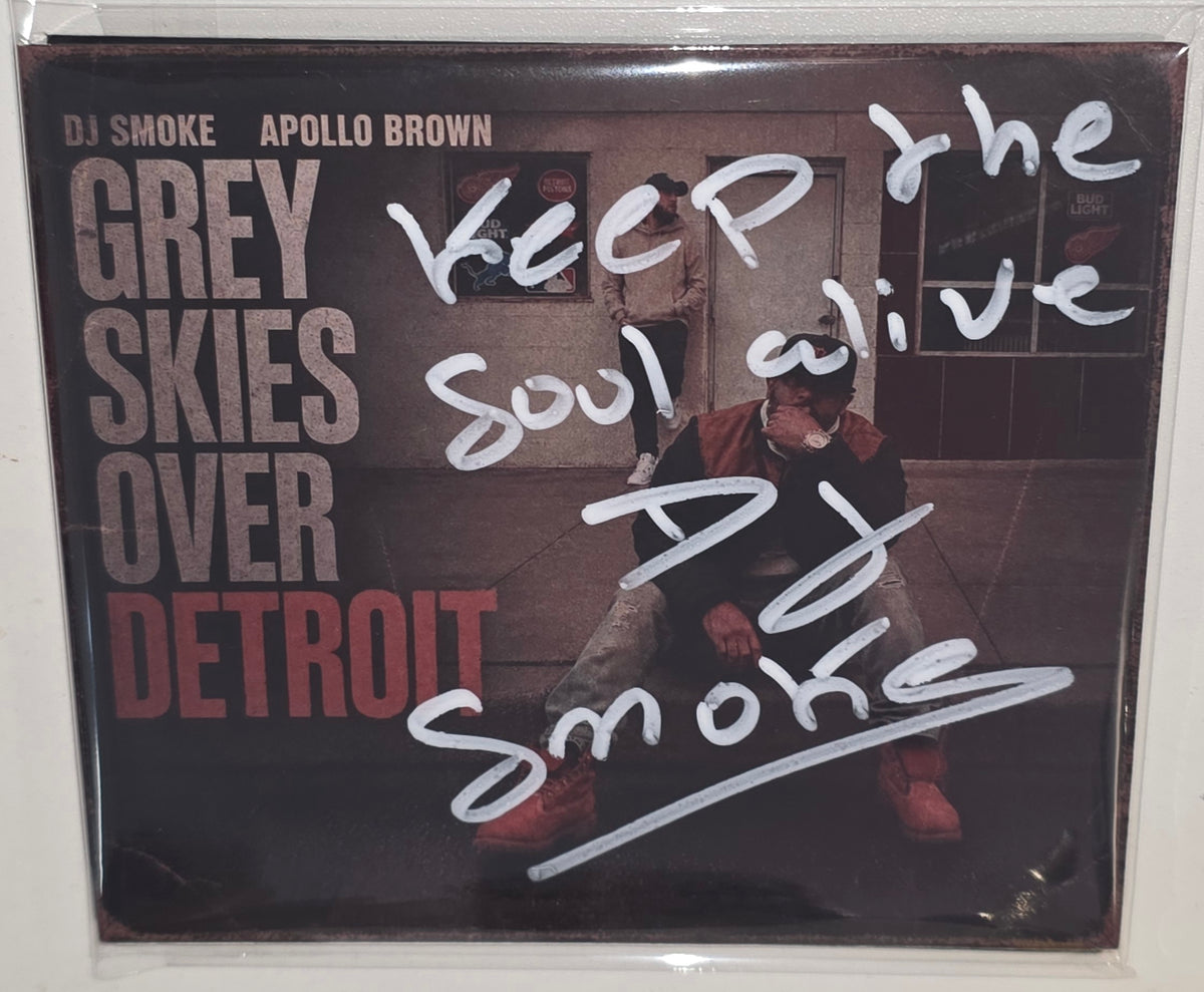 Apollo Brown - Grey Skies Over Detroit (mixed by DJ Smoke) *Signed* (2026) (Limited Edition CD)