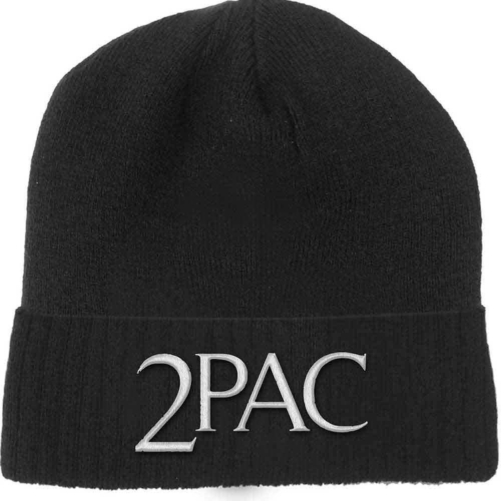 2Pac (Tupac Shakur) Logo Unisex Black Beanie Hat