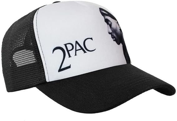 2Pac (Tupac Shakur) Profile Photo Mesh Trucker Snapback Cap Hat