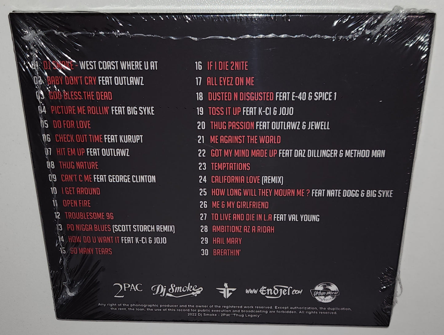 2Pac - Thug Legacy (Mixed by DJ Smoke) (Limited Edition CD)